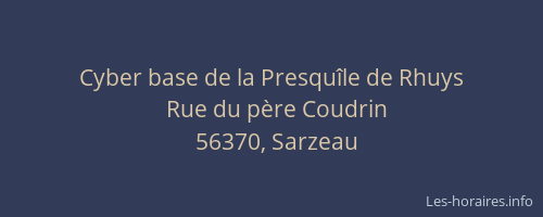 Cyber base de la Presqu&icirc;le de Rhuys