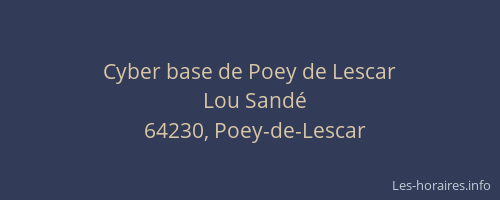 Cyber base de Poey de Lescar