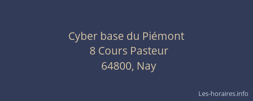Cyber base du Piémont