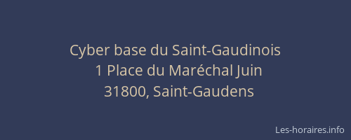 Cyber base du Saint-Gaudinois