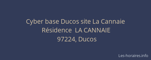 Cyber base Ducos site La Cannaie