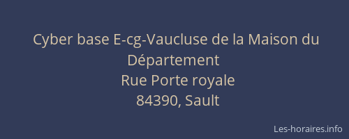 Cyber base E-cg-Vaucluse de la Maison du Département