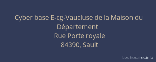 Cyber base E-cg-Vaucluse de la Maison du D&eacute;partement