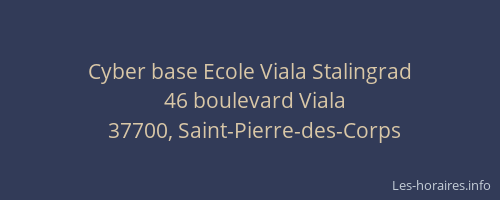 Cyber base Ecole Viala Stalingrad