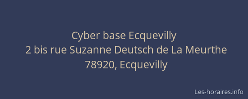 Cyber base Ecquevilly