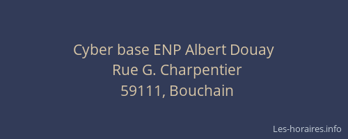 Cyber base ENP Albert Douay