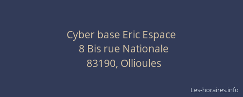 Cyber base Eric Espace