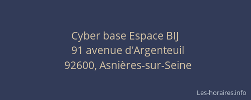 Cyber base Espace BIJ