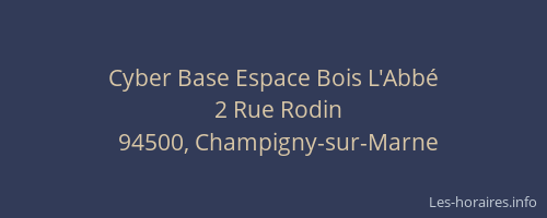 Cyber Base Espace Bois L'Abb&eacute;