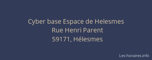Cyber base Espace de Helesmes