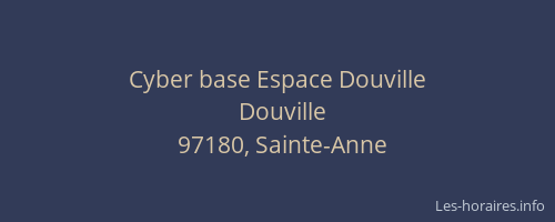 Cyber base Espace Douville