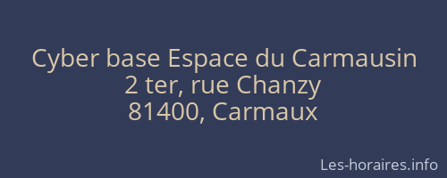 Cyber base Espace du Carmausin