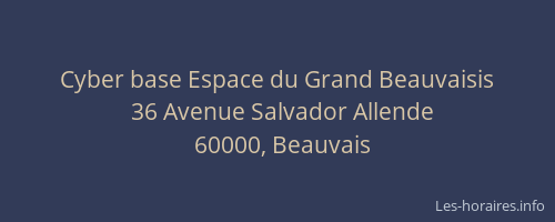 Cyber base Espace du Grand Beauvaisis