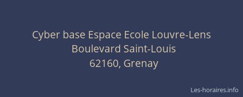 Cyber base Espace Ecole Louvre-Lens