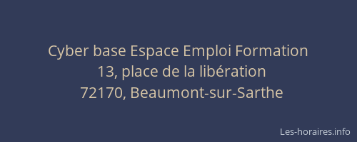 Cyber base Espace Emploi Formation