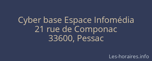 Cyber base Espace Infomédia