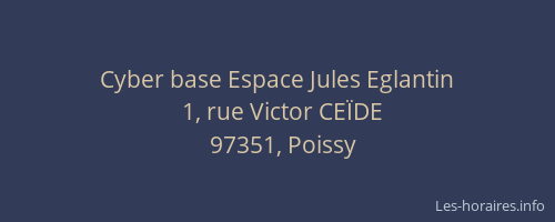 Cyber base Espace Jules Eglantin