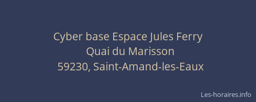 Cyber base Espace Jules Ferry