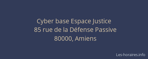 Cyber base Espace Justice