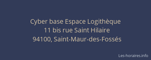 Cyber base Espace Logith&egrave;que