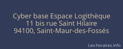 Cyber base Espace Logithèque