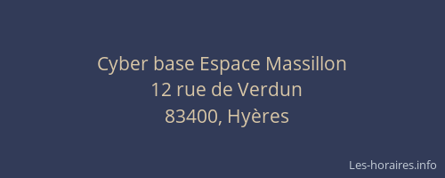 Cyber base Espace Massillon