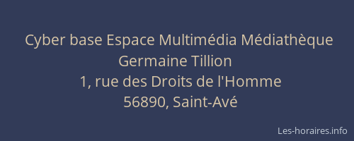 Cyber base Espace Multimédia Médiathèque Germaine Tillion
