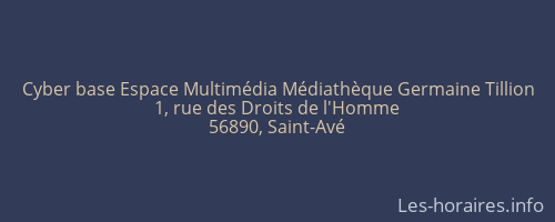 Cyber base Espace Multimédia Médiathèque Germaine Tillion