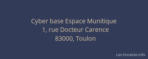 Cyber base Espace Munitique