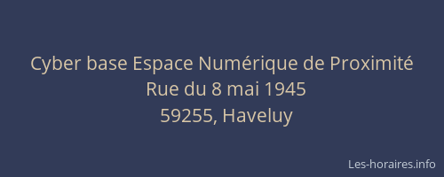 Cyber base Espace Numérique de Proximité