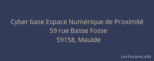 Cyber base Espace Numérique de Proximité