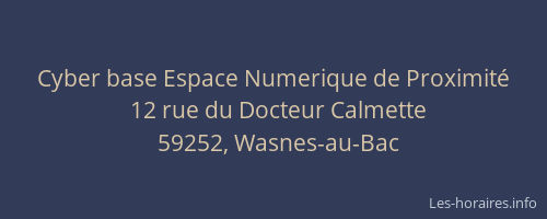 Cyber base Espace Numerique de Proximité