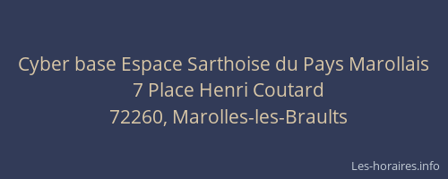 Cyber base Espace Sarthoise du Pays Marollais