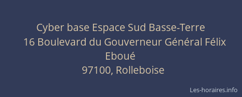 Cyber base Espace Sud Basse-Terre