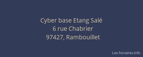 Cyber base Etang Salé