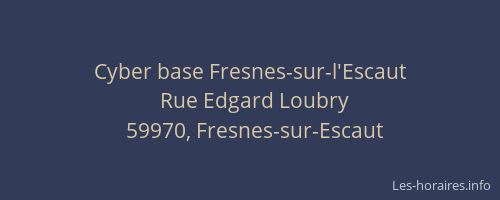 Cyber base Fresnes-sur-l'Escaut