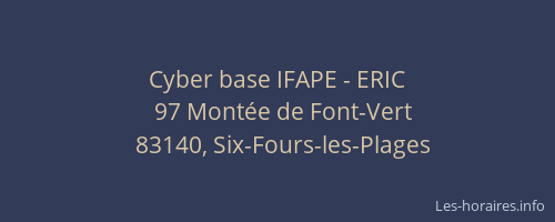 Cyber base IFAPE - ERIC