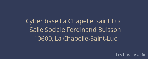 Cyber base La Chapelle-Saint-Luc