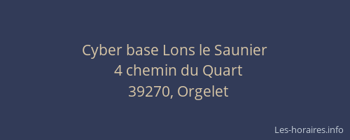 Cyber base Lons le Saunier