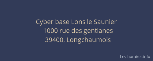 Cyber base Lons le Saunier