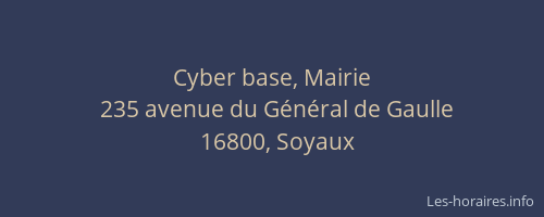 Cyber base, Mairie