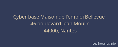 Cyber base Maison de l'emploi Bellevue