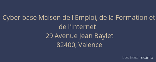 Cyber base Maison de l'Emploi, de la Formation et de l'Internet