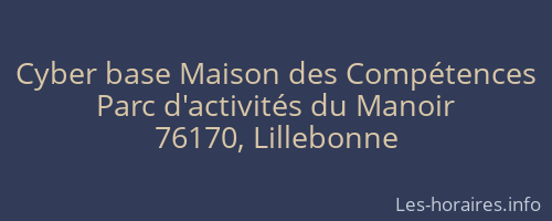 Cyber base Maison des Compétences