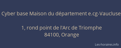 Cyber base Maison du d&eacute;partement e.cg-Vaucluse