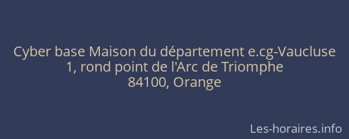 Cyber base Maison du département e.cg-Vaucluse