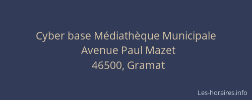 Cyber base M&eacute;diath&egrave;que Municipale
