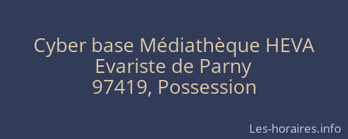 Cyber base Médiathèque HEVA
