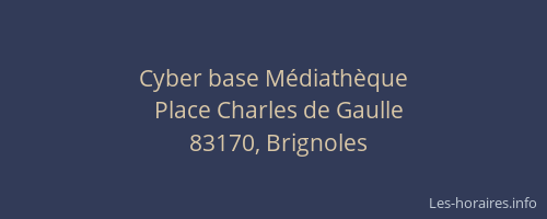 Cyber base Médiathèque