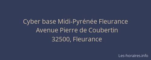 Cyber base Midi-Pyr&eacute;n&eacute;e Fleurance